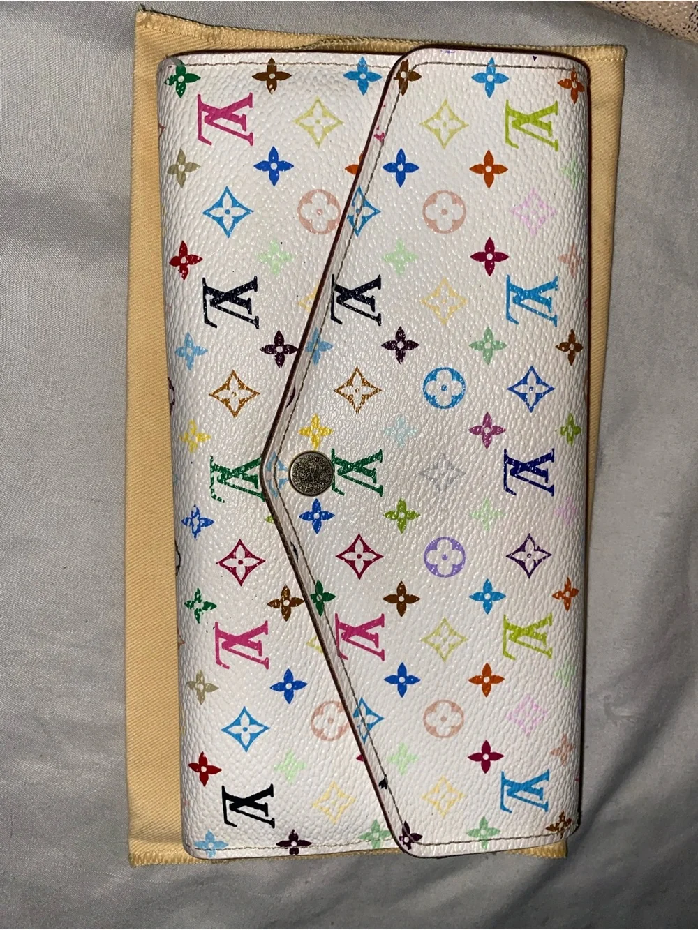 Louis Vuitton Murikami Monogram White Canvas Wallet